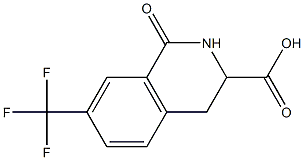 1-oxo-7-(trifluoromethyl)-1,2,3,4-tetrahydroisoquinoline-3-carboxylic acid Struktur