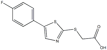 2-(5-(4-fluorophenyl)thiazol-2-ylthio)acetic acid Struktur