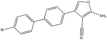 2-amino-4-(4'-bromobiphenyl-4-yl)furan-3-carbonitrile Struktur