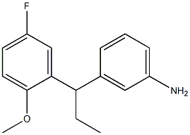 3-(1-(5-fluoro-2-methoxyphenyl)propyl)aniline Struktur