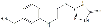 3-(2-(3-(aminomethyl)phenylamino)ethylthio)-1H-1,2,4-triazol-5(4H)-one Struktur