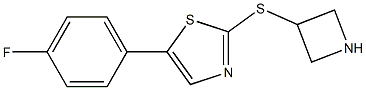 3-(5-(4-fluorophenyl)thiazol-2-ylthio)azetidine Struktur