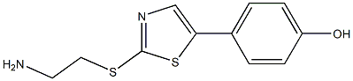 4-(2-(2-aminoethylthio)thiazol-5-yl)phenol Struktur