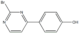 4-(2-bromopyrimidin-4-yl)phenol Struktur