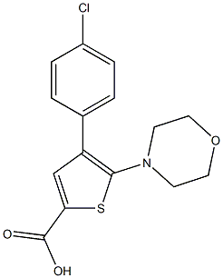 4-(4-chlorophenyl)-5-morpholinothiophene-2-carboxylic acid Struktur