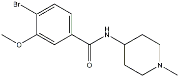 4-bromo-3-methoxy-N-(1-methylpiperidin-4-yl)benzamide Struktur