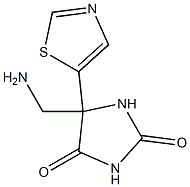 5-(aminomethyl)-5-(thiazol-5-yl)imidazolidine-2,4-dione Struktur