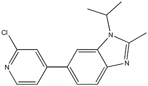 6-(2-chloropyridin-4-yl)-1-isopropyl-2-methyl-1H-benzo[d]imidazole Struktur