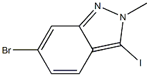 6-bromo-3-iodo-2-methyl-2H-indazole Struktur