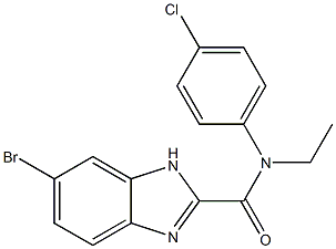 6-bromo-N-(4-chlorophenyl)-N-ethyl-1H-benzo[d]imidazole-2-carboxamide Struktur