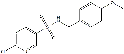 6-chloro-N-(4-methoxybenzyl)pyridine-3-sulfonamide Struktur