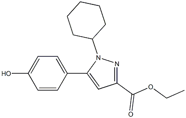 ethyl 1-cyclohexyl-5-(4-hydroxyphenyl)-1H-pyrazole-3-carboxylate Struktur