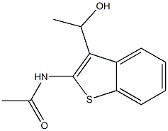 N-(3-(1-hydroxyethyl)benzo[b]thiophen-2-yl)acetamide Struktur