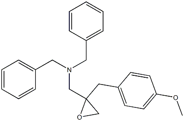 N,N-dibenzyl-1-(2-(4-methoxybenzyl)oxiran-2-yl)methanamine Struktur