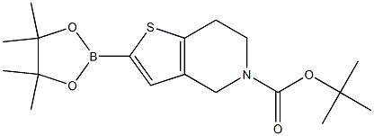 tert-butyl 2-(4,4,5,5-tetramethyl-1,3,2-dioxaborolan-2-yl)-6,7-dihydrothieno[3,2-c]pyridine-5(4H)-carboxylate Struktur