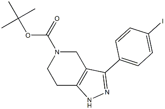 tert-butyl 3-(4-iodophenyl)-6,7-dihydro-1H-pyrazolo[4,3-c]pyridine-5(4H)-carboxylate Structure