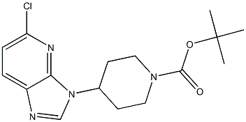 tert-butyl 4-(5-chloro-3H-imidazo[4,5-b]pyridin-3-yl)piperidine-1-carboxylate Struktur