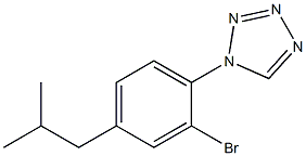 1-(2-bromo-4-isobutylphenyl)-1H-tetrazole Struktur