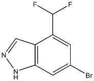 6-bromo-4-(difluoromethyl)-1H-indazole Struktur