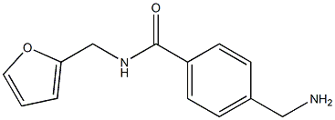 4-(aminomethyl)-N-(furan-2-ylmethyl)benzamide Struktur