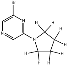 2-Bromo-6-(pyrrolidino-d8)-pyrazine Struktur