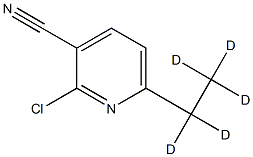 2-Chloro-3-cyano-6-(ethyl-d5)-pyridine Struktur