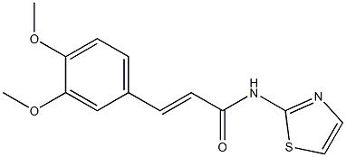 3-(3,4-dimethoxyphenyl)-N-1,3-thiazol-2-ylacrylamide Structure