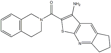 (3-amino-6,7-dihydro-5H-cyclopenta[b]thieno[3,2-e]pyridin-2-yl)(3,4-dihydroisoquinolin-2(1H)-yl)methanone Structure