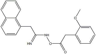 N-(2-(2-methoxyphenyl)acetoxy)-2-(naphthalen-1-yl)acetimidamide Struktur