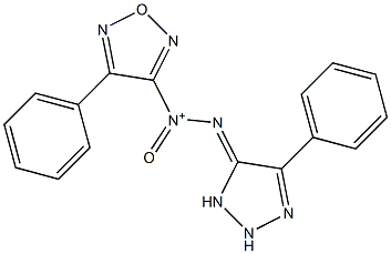 1-oxo-1-(4-phenyl-1,2,5-oxadiazol-3-yl)-2-(4-phenyl-1H-1,2,3-triazol-5(2H)-ylidene)hydrazin-1-ium Struktur