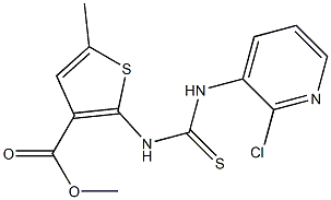 methyl 2-(3-(2-chloropyridin-3-yl)thioureido)-5-methylthiophene-3-carboxylate Struktur