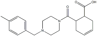 6-(4-(4-methylbenzyl)piperazine-1-carbonyl)cyclohex-3-enecarboxylic acid Struktur