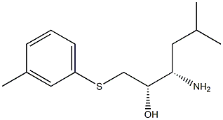 (2S,3S)-3-amino-5-methyl-1-(m-tolylthio)hexan-2-ol Struktur