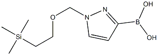 1-((2-(trimethylsilyl)ethoxy)methyl)-1H-pyrazol-3-ylboronic acid Struktur