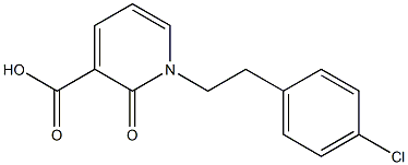 1-(4-chlorophenethyl)-2-oxo-1,2-dihydropyridine-3-carboxylic acid Struktur