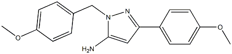 1-(4-methoxybenzyl)-3-(4-methoxyphenyl)-1H-pyrazol-5-amine Struktur