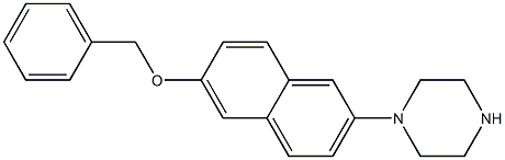 1-(6-(benzyloxy)naphthalen-2-yl)piperazine Struktur