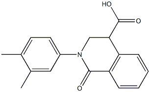 2-(3,4-dimethylphenyl)-1-oxo-1,2,3,4-tetrahydroisoquinoline-4-carboxylic acid Struktur