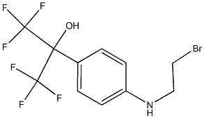 2-(4-(2-bromoethylamino)phenyl)-1,1,1,3,3,3-hexafluoropropan-2-ol Struktur