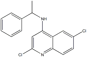 2,6-dichloro-N-(1-phenylethyl)quinolin-4-amine Struktur