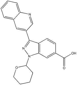 3-(quinolin-3-yl)-1-(tetrahydro-2H-pyran-2-yl)-1H-indazole-6-carboxylic acid