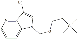 3-bromo-1-((2-(trimethylsilyl)ethoxy)methyl)-1H-pyrrolo[3,2-b]pyridine Struktur