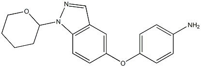 4-(1-(tetrahydro-2H-pyran-2-yl)-1H-indazol-5-yloxy)aniline Struktur