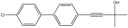 4-(4'-chlorobiphenyl-4-yl)-2-methylbut-3-yn-2-ol Struktur