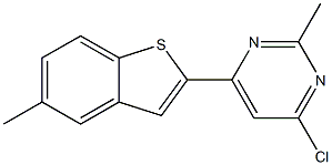 4-chloro-2-methyl-6-(5-methylbenzo[b]thiophen-2-yl)pyrimidine Struktur