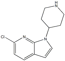 6-chloro-1-(piperidin-4-yl)-1H-pyrrolo[2,3-b]pyridine Struktur