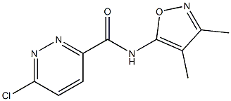 6-chloro-N-(3,4-dimethylisoxazol-5-yl)pyridazine-3-carboxamide Struktur