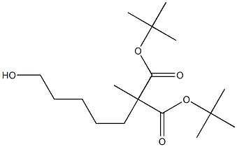 di-tert-butyl 2-(5-hydroxypentyl)-2-methylmalonate Struktur