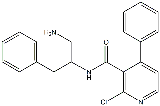 N-(1-amino-3-phenylpropan-2-yl)-2-chloro-4-phenylnicotinamide Struktur