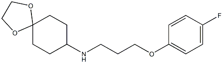 N-(3-(4-fluorophenoxy)propyl)-1,4-dioxaspiro[4.5]decan-8-amine Struktur